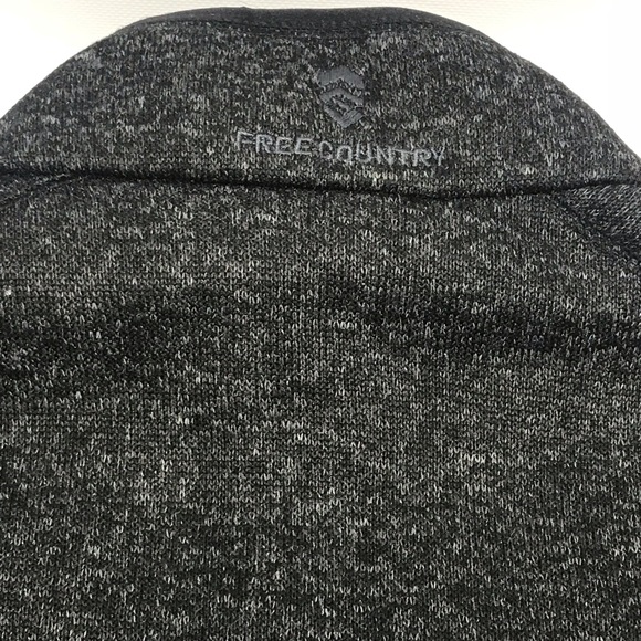 Free Country Black/Gray Sweater Vest Preowned - Picture 4 of 6